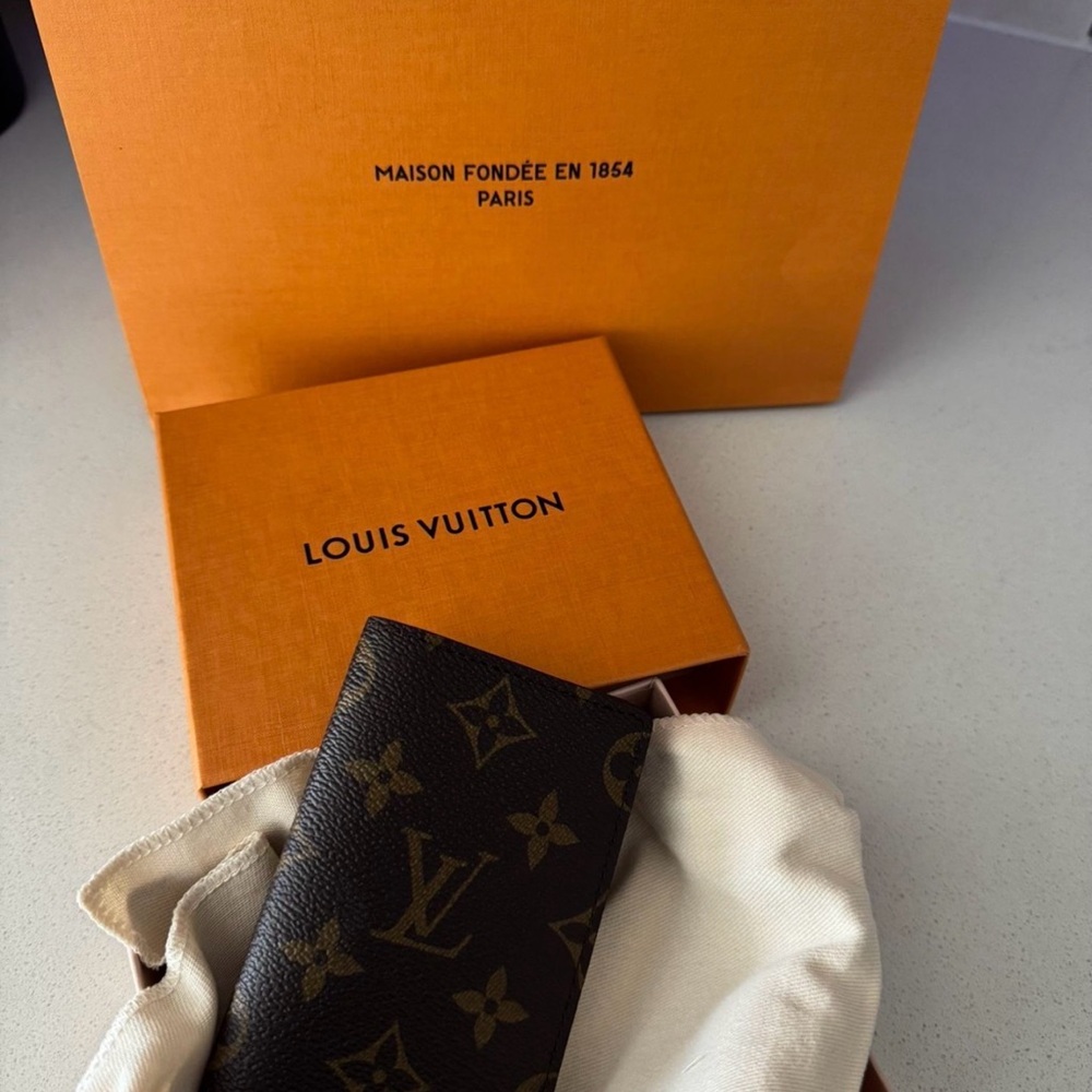 Louis Vuitton Black and Brown Monogram Card Holder